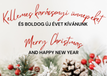 Kellemes karácsonyi ünnepeket és boldog új évet!